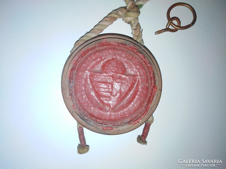 Old, antique, large-sized wax seal, wax seal-Budapest Hungarian ex.Horticultural educational institute with inscription