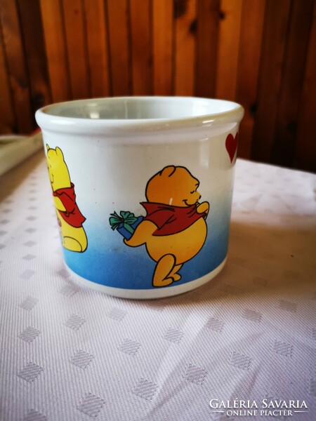 Large porcelain mug with a teddy bear pattern