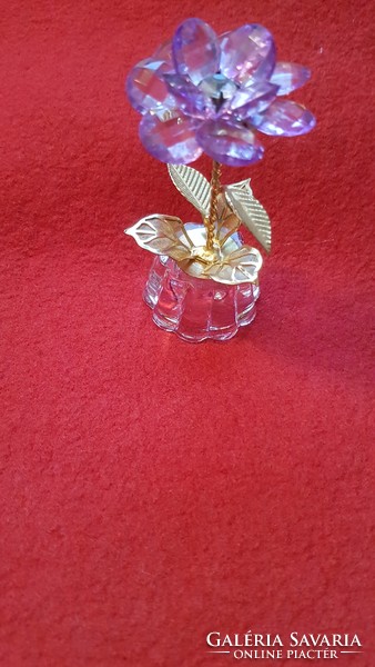 Crystal glass flower ornament - Murano.