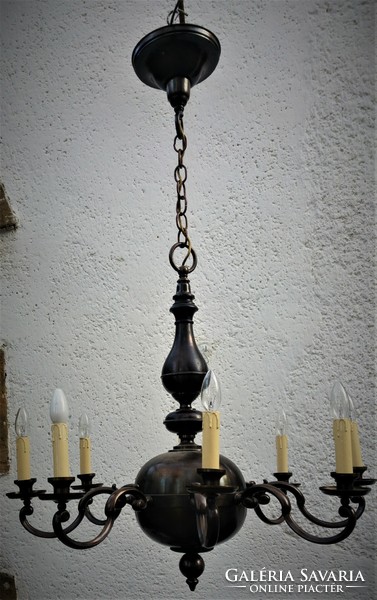 English baroque bronze chandelier