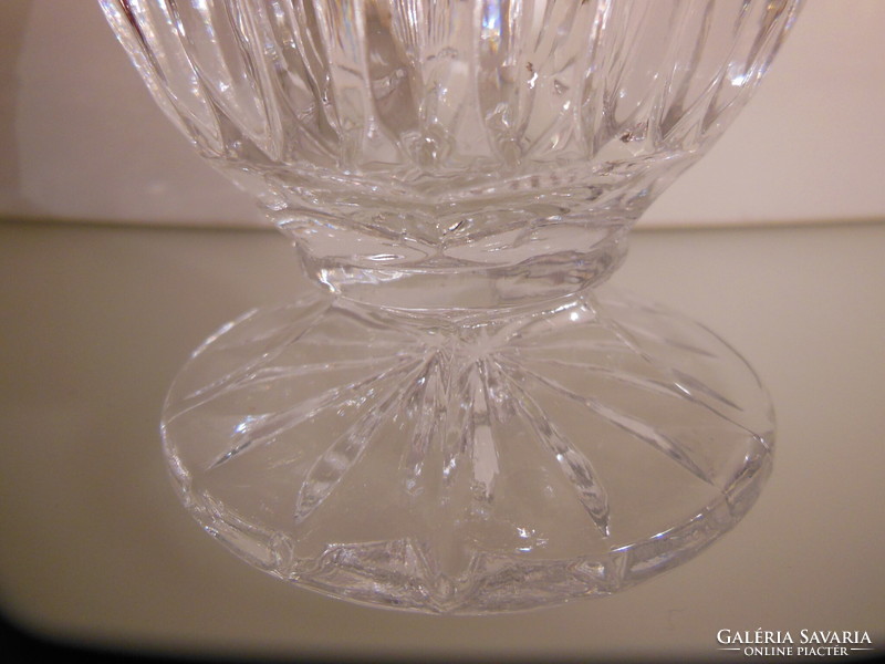 Vase - lead crystal - 15 x 11 cm - thick - heavy - flawless