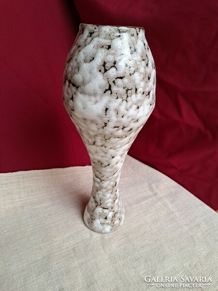 Beautiful retro gray Hódmezővásárhely vase collector's mid-century modern home decoration heirloom