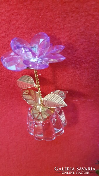 Crystal glass flower ornament - Murano.