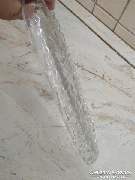 Ribbed glass tray for sale!