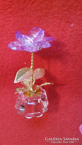 Crystal glass flower ornament - Murano.