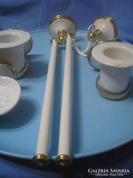 U10 luxury sophisticated bathroom with Italian cartilage 8 pcs gilded set rarity