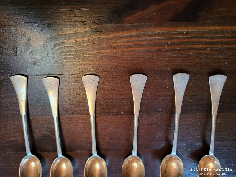 6 pieces of silver Diana-marked coffee and mocha spoons, 12 cm, monogram sr engraving