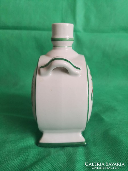 Antique Zsolnay water bottle - larger size, with hussar