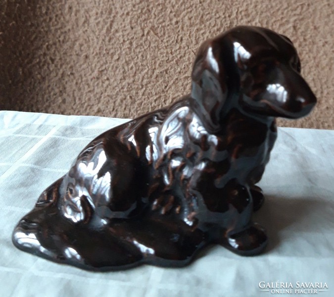 Old rare ceramic dachshund puppy.