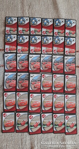 Disney Cars autóversenyzős kártyajáték (Verdák )