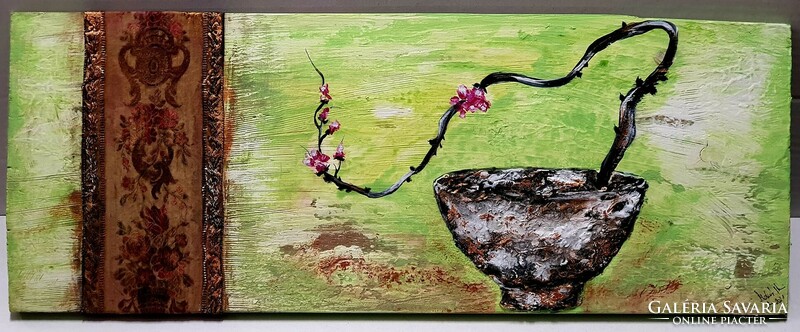 Molnár Ilcsi  " Csészikés   "  című munkám - akril absztrakt festményem