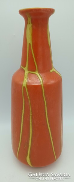 Retro váza, magyar iparművészeti kerámia, 32 cm magas,