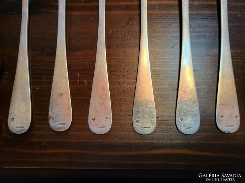 6+6 pieces of silver dianas-marked dinner spoon and fork, 21 cm, 