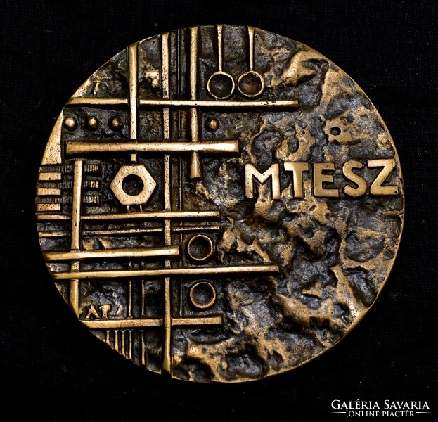 Tamás Asszonyi (1942-) Mtesz Federation of Technical and Natural Science Associations bronze plaque
