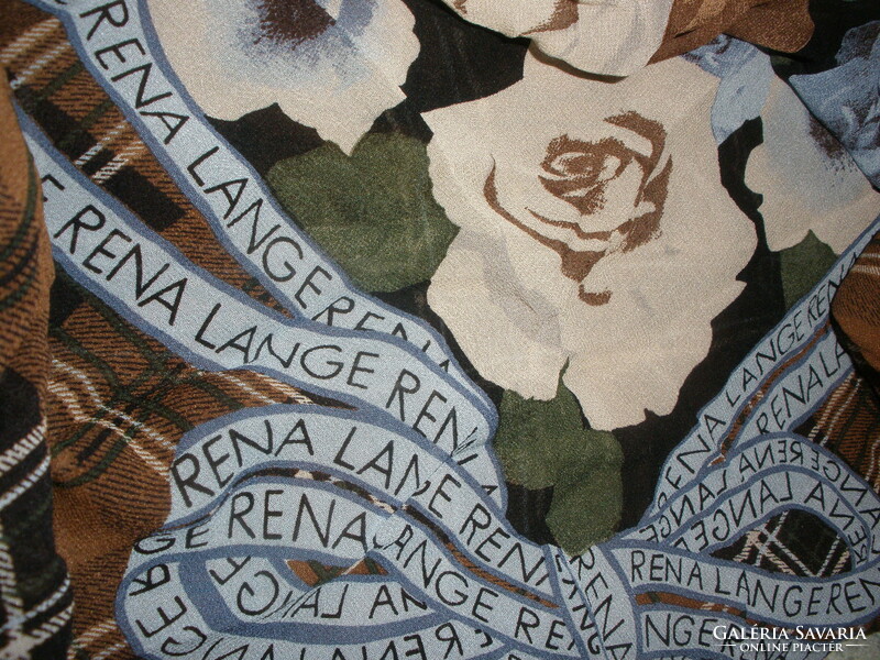 Rena Lange feliratos selyemzsorzsett stóla, sál 125 x 130 cm