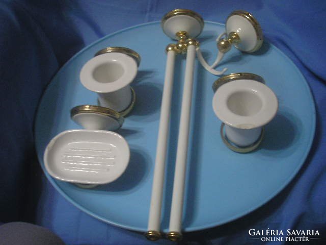 U10 luxury sophisticated bathroom with Italian cartilage 8 pcs gilded set rarity