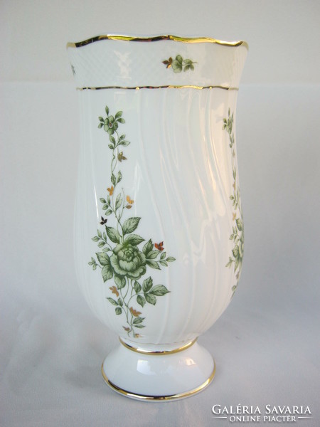 Hollóháza porcelain Erika patterned vase