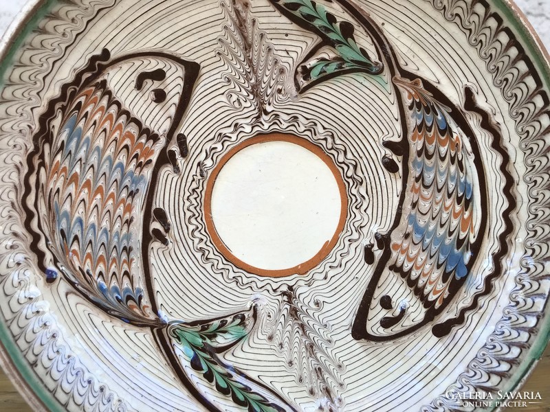 Giubega horezu decorative fish pattern wall plate and table decoration