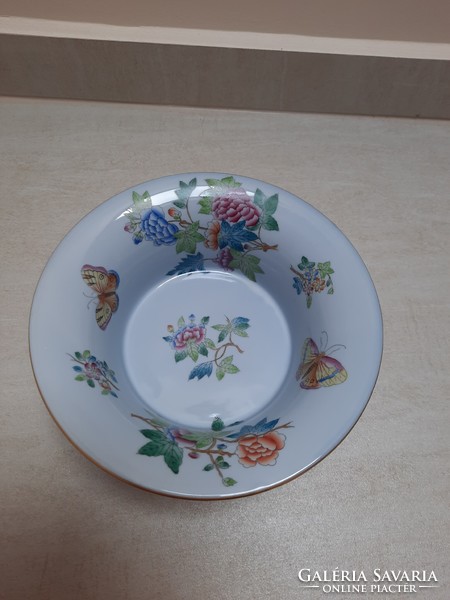 Antique, 1941 Herend victorian patterned porcelain bowl with nails