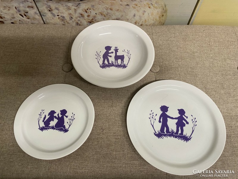 Zsolnay porcelain children's tableware rare a35