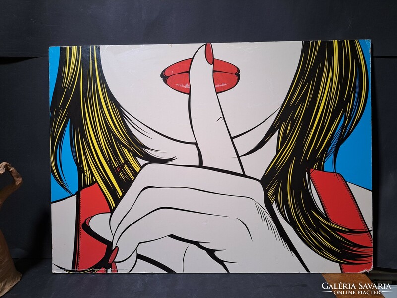 Ssshhh - ikea poster from 1999 by Deborah Azzopardi - modern image, vintage home decoration