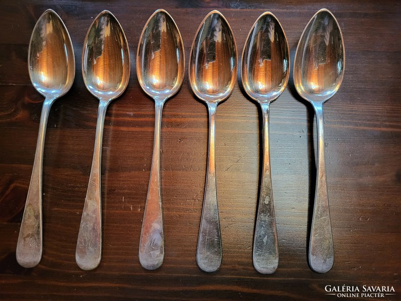 6+6 pieces of silver dianas-marked dinner spoon and fork, 21 cm, 