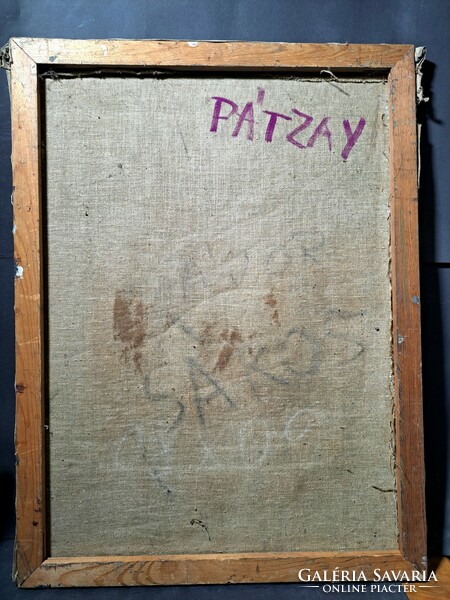 Férfiportré "Pátzay" jelzéssel, 1967 (olaj, vászon, 80x60 cm) Pátzay Mária korai képe?
