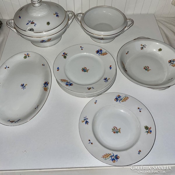 9 db Bavaria német porcelán tányér, tálaló eladó