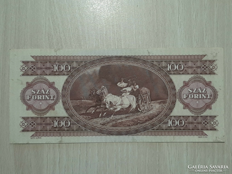 100 forint 1989 hajtatlan ropogós bankjegy