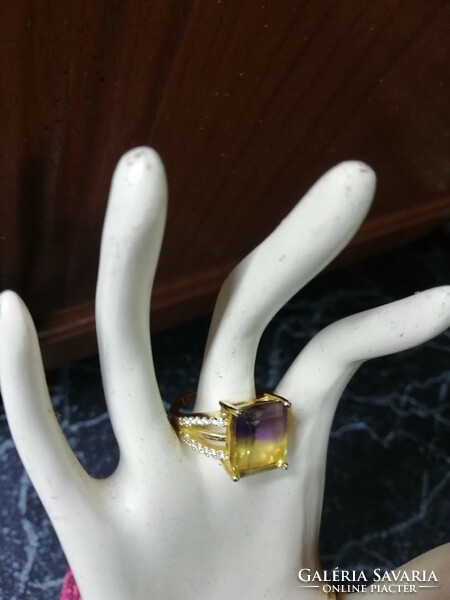 Bolivian ametrine is a natural stone! Nice ring