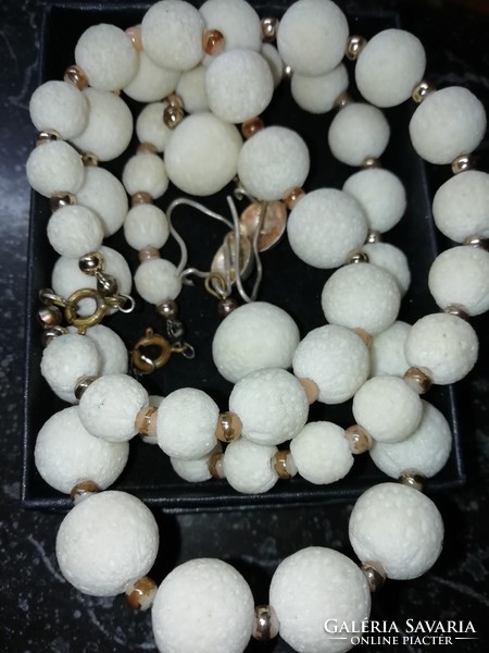 Antique white coral jewelry set wonderful pieces