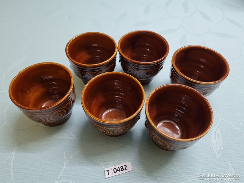 T0482 ceramic glass set 6 pieces 8.5 cm