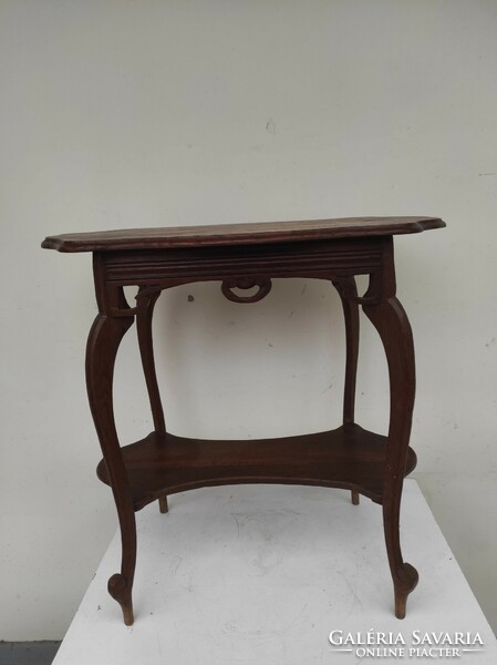 Antik szecessziós bútor kis asztal keményfa jugendstil 621 6570