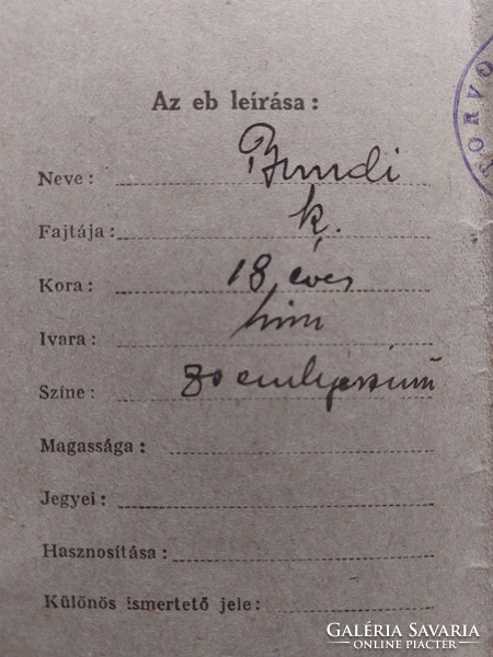 Old document 1951 vaccination certificate