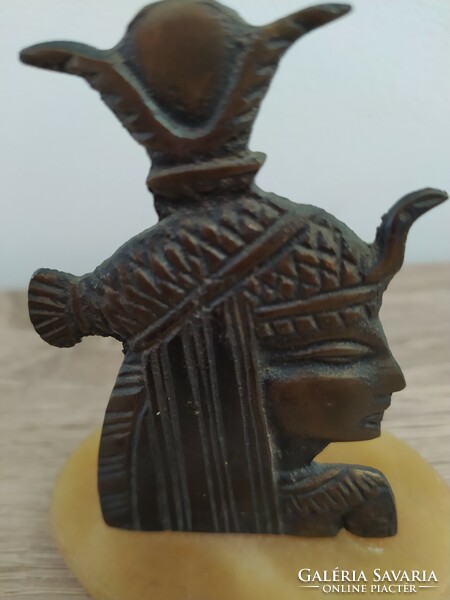 Leaf weight Osiris - Egyptian bronze/marble
