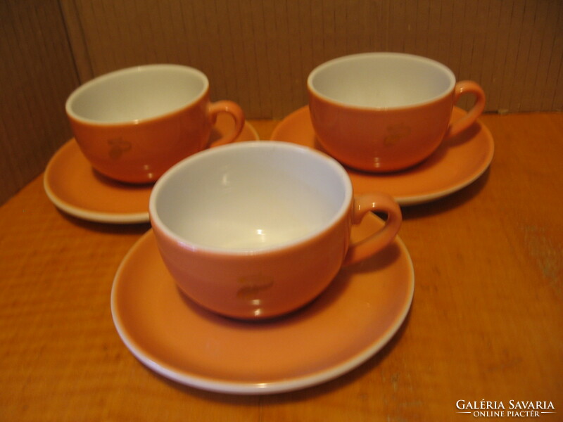 Retro kávészemes Tchibo rózsaszínű mokkás csészék
