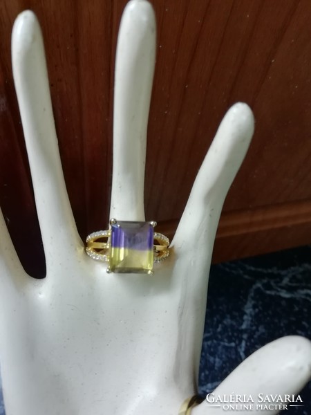 Bolivian ametrine is a natural stone! Nice ring