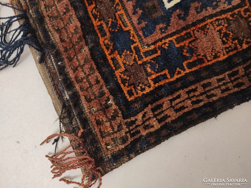 Antik kézi csomózás csomózott szőnyeg arab tarisznya teve táska 757 6444