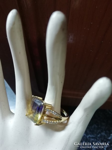 Bolivian ametrine is a natural stone! Nice ring