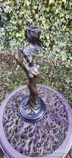 Art Nouveau candle holder - with a female figure