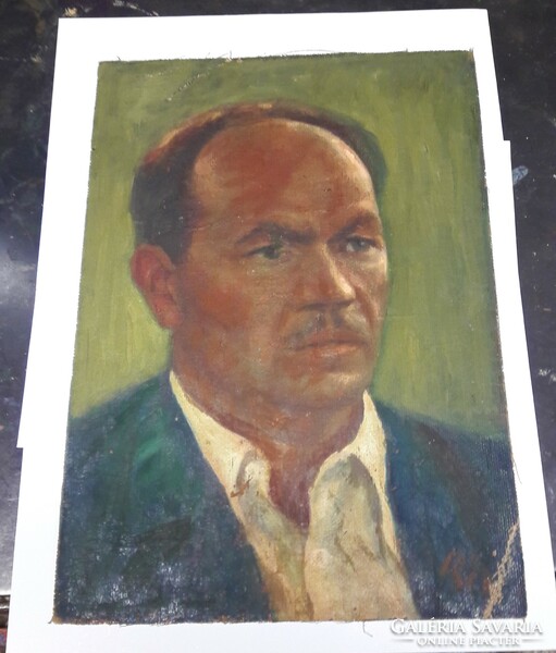 Mátyás Réti male portrait oil painting