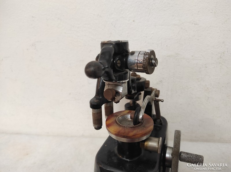 Antik optikus szemész szerszám szemészet szemüveg lencse csiszoló gép 712 6533