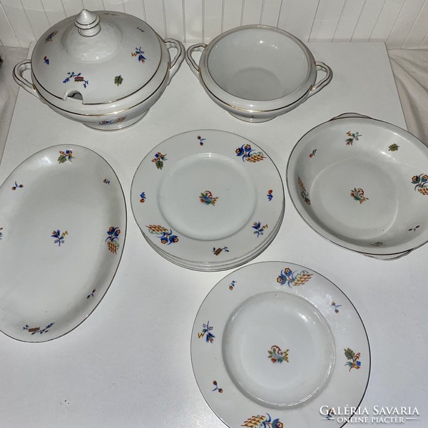 9 Bavarian German porcelain plates and serving dishes for sale