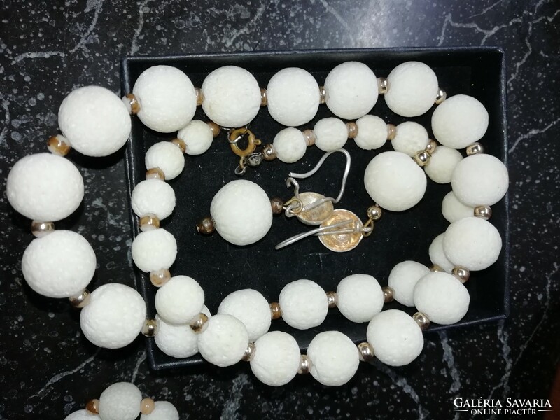Antique white coral jewelry set wonderful pieces