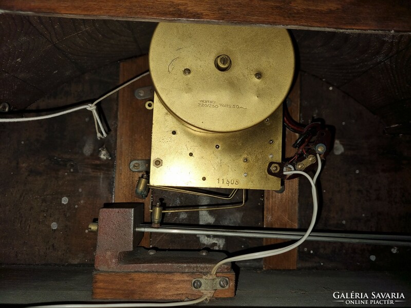 Old wooden fireplace clock