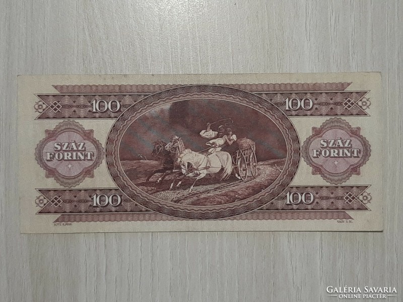 100 forint 1984  fordított hátlapi alapnyomat