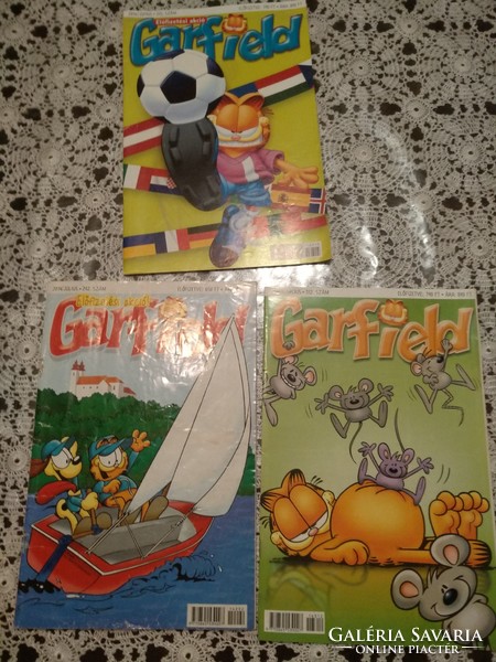 Garfield magazine, 3 old issues together, negotiable