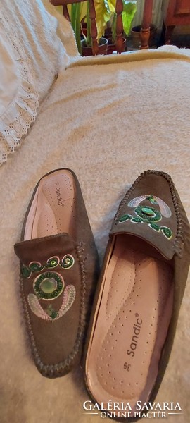 Discount decorative moccasin shoes sandic original leather size 39