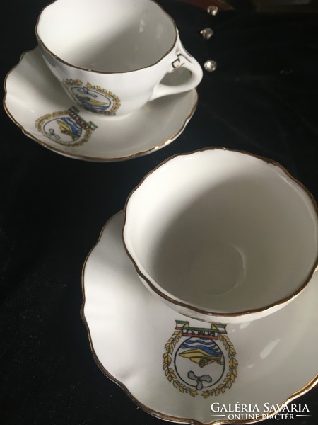 For sailors!!!! Aqincum-two coffee cups-mmsz-could have been made as an airplane gift-1960s
