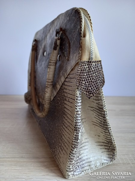 Antique lizard leather bag